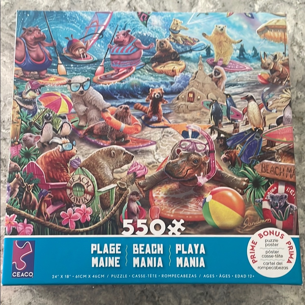 Ceaco - Animal Beach mania 550 piece jigsaw puzzle